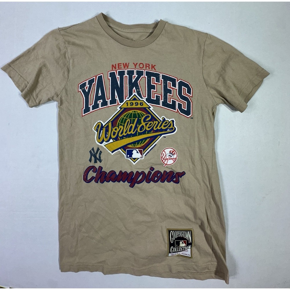 Mitchell & Ness Yankees 1996 World Series Champions Tee S Tan MLB